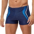 thumbnail image 1 of BRGZLK Mens Square Cut Swimming Shorts Swim Trunks Quick-Dry Breathable Lightweight High Elastic Swimwear Board Shorts Professional Swim Trunks Blue L, 1 of 5
