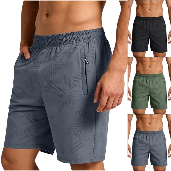 BRGZLK Mens Sweat Shorts Casual Stretch Elastic Waist Sweat Inseam Lounge Summer Running Shorts with Pockets
