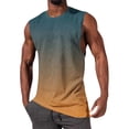 thumbnail image 1 of BRGZLK Mens Tank Tops Casual Summer Sleeveless Workout Muscle Tees Gradient Print Crew Neck Training Bodybuilding T Shirt, 1 of 5