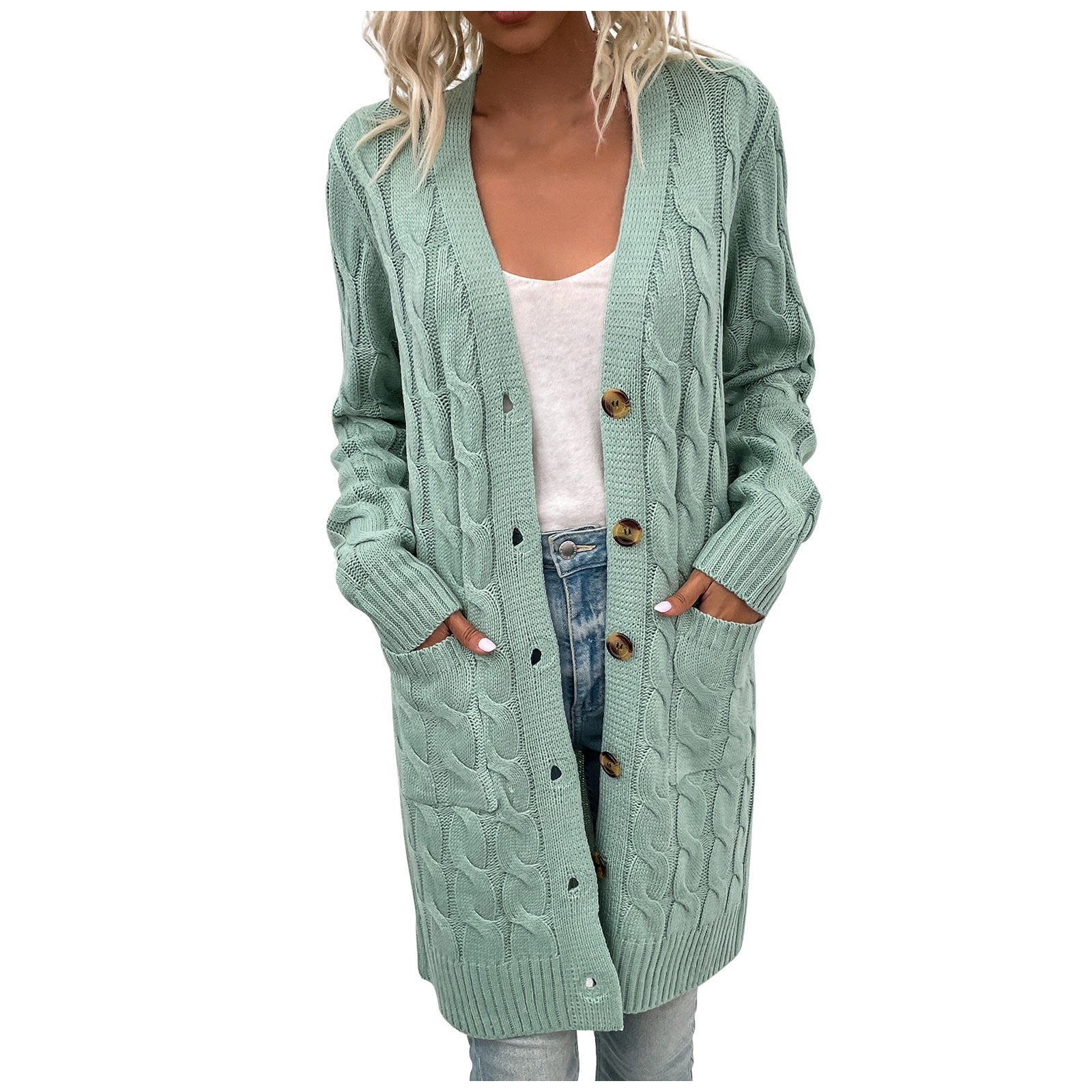 Autumn Inverno Novo Cardigan Cardigan Roupas Femininas Botão De Linha De Linha Ú Autumn Inverno Novo Cardigan Cardigan Roupas Femininas Botão De Linha De Linha Ú