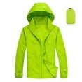 thumbnail image 1 of BRGZLK Packable Rain Jacket for Women Fall Trendy Solid Sun-Protection Coat Windbreaker Waterproof Lightweight Hooded Raincoats with Storage Bag Mint Green L, 1 of 7