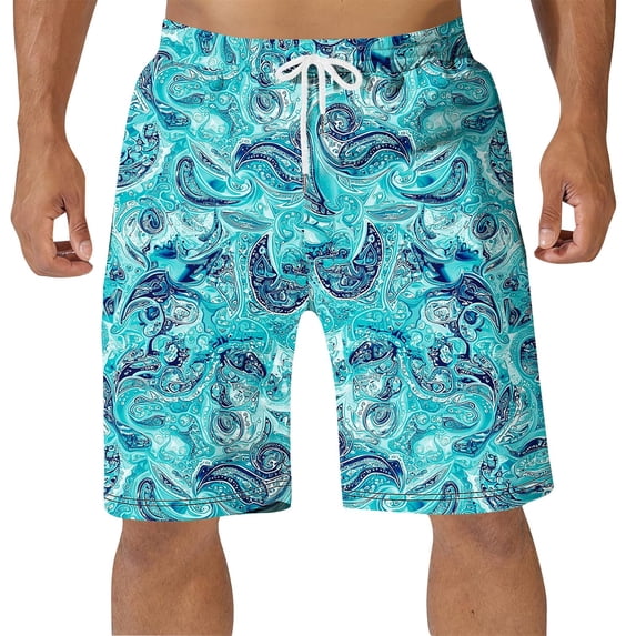BRGZLK Plus Size Swim Trunks For Men Elastic Waist Drawstring Quick Drying Shorts Loose Fit Beach Swimwear Bathing Suit with Pockets