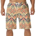 thumbnail image 1 of BRGZLK Plus Size Swim Trunks For Men Elastic Waist Drawstring Quick Drying Shorts Loose Fit Beach Swimwear Bathing Suit with Pockets, 1 of 5