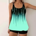 thumbnail image 1 of BRGZLK Plus Size Tankini Swimsuit for Women 2026 Print Tummy Control Flowy Tank Top with High Waisted Boyshorts Loose Comfortable 2 Piece Bathing Suit Green M, 1 of 5