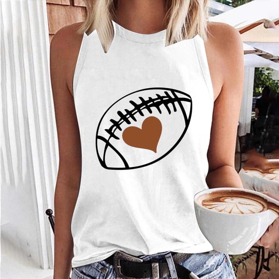 BRGZLK Rugby Bow Print Tank Tops For Women Summer Vacation Sleeveless Shirts Casual Beach Praty Graphic Tees Vest