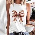 thumbnail image 1 of BRGZLK Rugby Bow Print Tank Tops For Women Summer Vacation Sleeveless Shirts Casual Beach Praty Graphic Tees Vest, 1 of 5