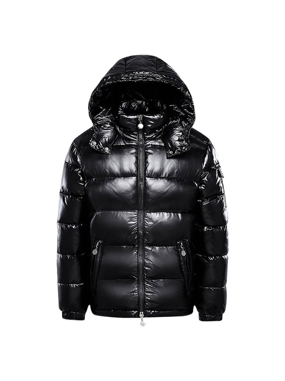 Shiny Hooded Cotton, Puffer Jacket (Men's)