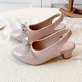 thumbnail image 1 of BRGZLK Slingback Heels Sandals for Girls Summer Fashion Pointed Toe Elastic Strap Comfortable Stylish High Heel Princess Shoes for Parties Work Pink 11.5(Little Kids), 1 of 7