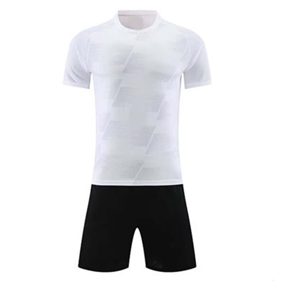 BRGZLK Soccer Jersey Set for Boys Girls Lightweight Breathable Athletic Training Shirt and Shorts Sets Soft Comfy Football Jersey Outfits White B M