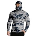 thumbnail image 1 of BRGZLK Sun Jacket for Men Summer Print Long Sleeve Sun Protection Shirt Soft Lightweight Breathable Slim Fit Quick Dry Hooded Pollover Top B XXL, 1 of 6