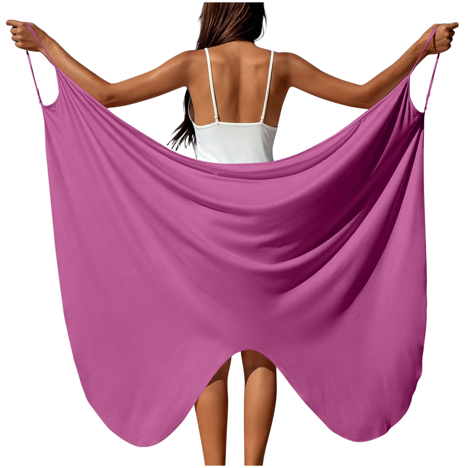 BRGZLK Swimsuit Coverup for Women Summer 2026 Solid Color Spaghetti ...