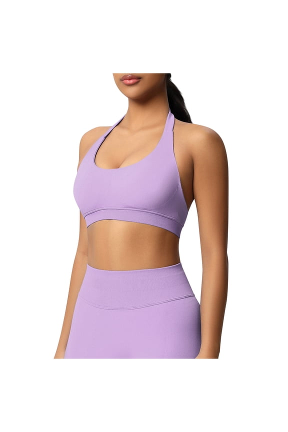 Tank Tops For Women Workout Sports Shock-Absorbing Bra, Seamless Padding For Exercise, Basic Fitness Yoga Top Vest