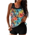 thumbnail image 1 of BRGZLK Tankini Swimsuits For Women Modest Vacation Boho High Waisted Fashion Printed 2 Piece Bathing Suits Swimwear with Shorts Beach, 1 of 4