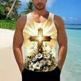 thumbnail image 1 of BRGZLK Tanks Top For Mens Jesus Cross Faith Sleeveless Crew Neck Workout Tank Tops Summer Casual Quick Dry Tees, 1 of 6
