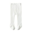 thumbnail image 1 of BRGZLK Toddler Baby Girls Footed Tights Solid Color Soft Knit Socks Infant Leggings Warm Stockings Infant Girl Cotton Leggings Jumpsuit Tights White 0-1 Years, 1 of 3