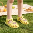 thumbnail image 1 of BRGZLK Toddler Baby Girls Jelly Sandals Cute Heart Decor Closed Toe Fisherman Adjustable T-Straps Beach Sandal Kids Soft Sole Non Slip Shoes 2026 Yellow A 5-5.5 Years, 1 of 9