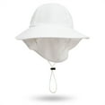 thumbnail image 1 of BRGZLK Toddler Girls Sun Hats Summer UPF 50+ UV Protection Wide Brim Breathable Boys Girls Adjustable Beach Sunhat with Neck Flap White S, 1 of 3