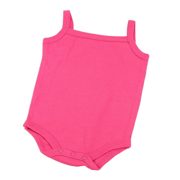 BRGZLK Toddler Spaghetti Strap Bodysuit Boys Girls Summer Trendy Solid Color Sleeveless Tank Top Baby Cotton Rompers Hot Pink 3-6 Months