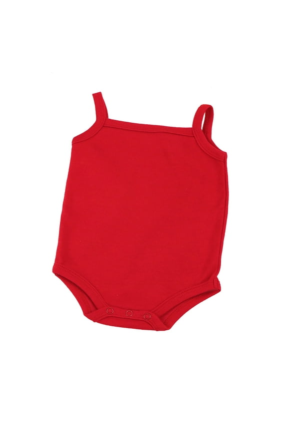 Toddler Spaghetti Strap Bodysuit Boys Girls Summer Trendy Solid Color Sleeveless Tank Top Baby Cotton Rompers Red 3-6 Months