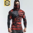 thumbnail image 1 of BRGZLK UPF 50+ Long Sleeve Shirt for Mens 2026 Summer Fashuion Print Long Sleeve Lightweight Breathable Sun Protection Shirts with Face Mask for Fishing Hiking E L, 1 of 7