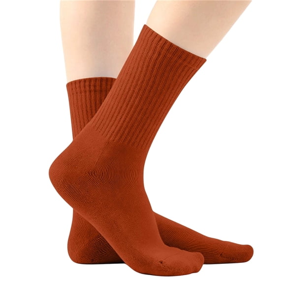BRGZLK Unisex Boy Girl Socks Kids Youth Solid Color Lightweight Comfortable No Slip Soccer Football Softball Baseball Socks for Athletic Gold 5-13 Years