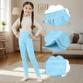 thumbnail image 1 of BRGZLK Winter Fleece Lined Leggings for Kids Fall Winter Fashion Solid High Waist Thick Thermal Basic Full-Length Tights Pants Light Blue 3-4 Years, 1 of 8