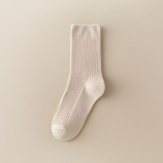 BRGZLK Women Crew Socks Cotton Cute Casual Athletic Soft Aesthetic Unisex Sports Socks Soft Warm Winter Socks Khaki One Size