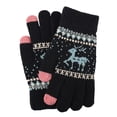 thumbnail image 1 of BRGZLK Women Fashion Gloves Winter Fleece Lined Thickened Warm Gloves Outdoor Cold Proof Deer Pattern Casual Gloves Black One Size, 1 of 2