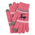 thumbnail image 1 of BRGZLK Women Fashion Gloves Winter Fleece Lined Thickened Warm Gloves Outdoor Cold Proof Deer Pattern Casual Gloves Hot Pink One Size, 1 of 2