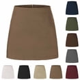 thumbnail image 1 of BRGZLK Women Half Skirt High Waisted Pencil Mini Skirt Solid Color Vintage Back Zip Skirt Bodycon Summer Skirts For Daily, 1 of 7