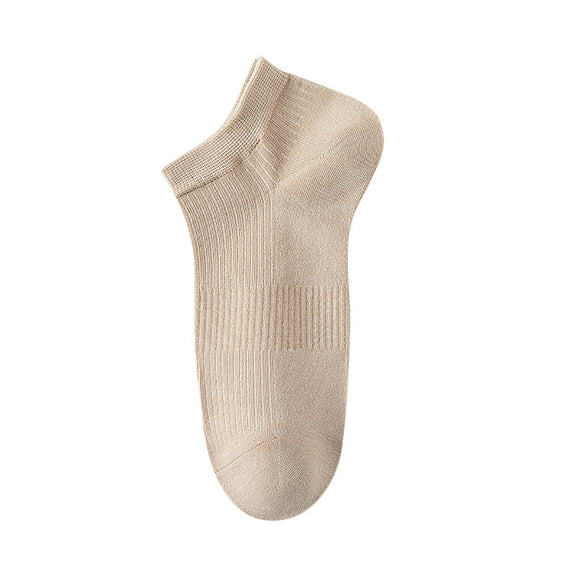 BRGZLK Women Simple Thin Comfort Breathable Solid Color Short Tube Casual Socks Warm Cozy Fall Winter Socks Khaki One Size