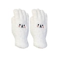 thumbnail image 1 of BRGZLK Women Thermal Gloves Winter Fleece Lined Cute Thickened Solid Color Warm Medium Long Knitting Plush Gloves White One Size, 1 of 4