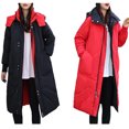 thumbnail image 1 of BRGZLK Women Waterproof Parka Jacket Trendy Coat Removable Hooded Winter Jacket Cotton Padded Warm Maxi Puffer Coat Lady Long Coats Parka Jacket with Pockets for Winter Outgoing Holiday, 1 of 8