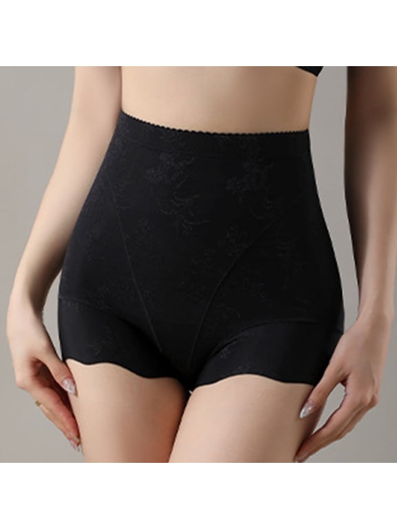 Women's Boxer Briefs Lace Shapewear Panties Mesh Fashion High-Waist Scalloped Edge Comfortable Breathable Triangle Panties Black XXL