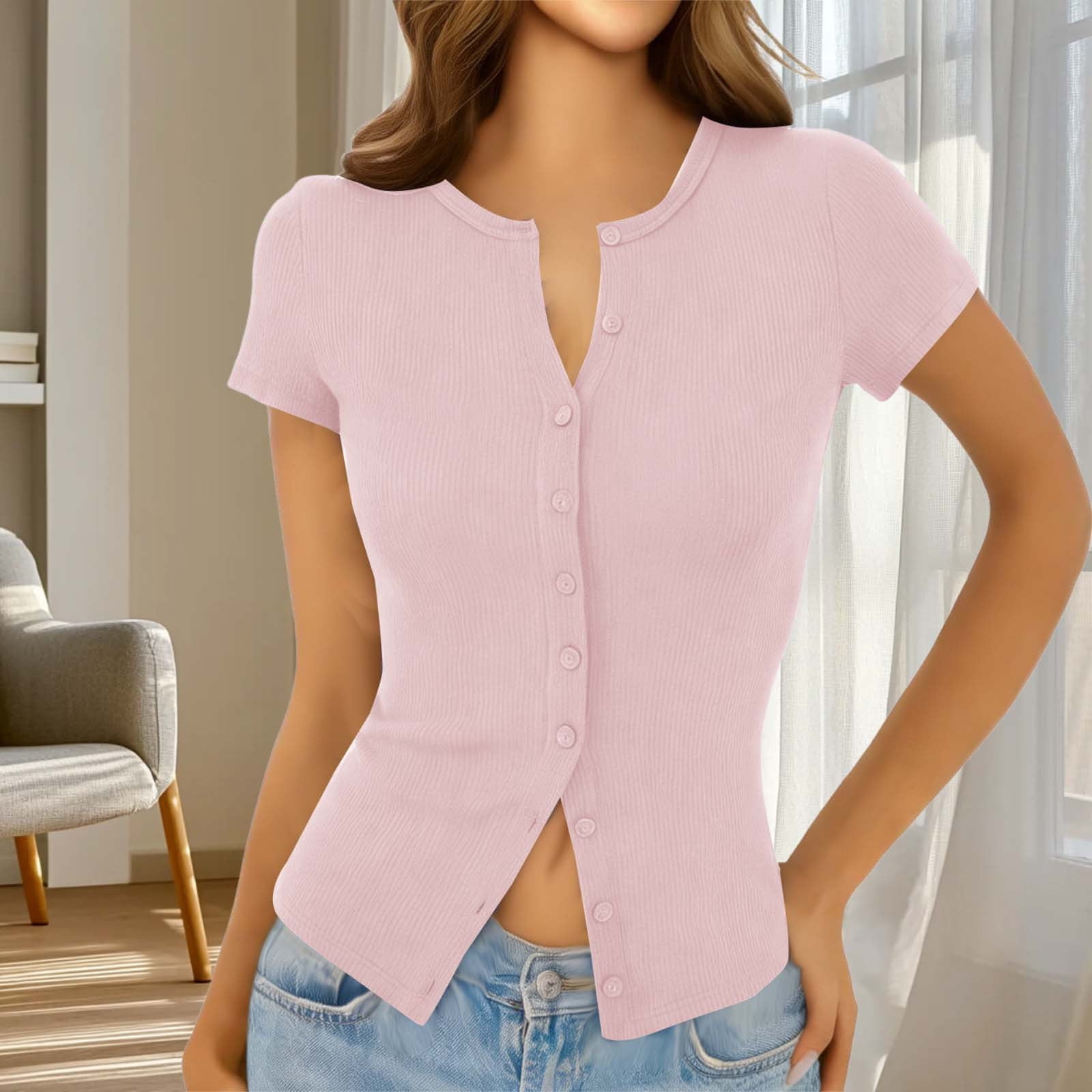 Cute Style Cotton Women's Short Sleeve Fashion  Style Top American  New Arrival main image 1