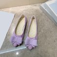 thumbnail image 1 of BRGZLK Women's Casual Flats Spring Summer 2026 Trendy Candy Colored Casual Pointed Bow Flat Sole Shoes Shallow Mouth Shoes for Daily Dress Purple 6.5, 1 of 4