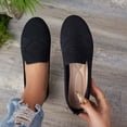 thumbnail image 1 of BRGZLK Women's Casual Mesh Loafers Round Toe Comfortable Slip-On Flats Shoes Ladies Lightweight Breathable Knit Flat Shoes for Everyday 2026 Black 6.5, 1 of 8