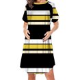 thumbnail image 1 of BRGZLK Women's Maternity Casual Dress 2026 Summer Short Sleeve Round Neck Printed Loose Knee-Length Style with Side Zipper Nursing-Friendly Loungewear, 1 of 4