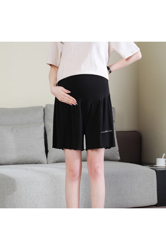 Women's Maternity Shorts Summer Simple Plus Size 5" Over The Belly Breathable Loose Comfy Lounge Sports Yoga Pregnancy Shorts, Maternity Clothing Gray XXXL