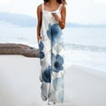 thumbnail image 1 of BRGZLK Women's Plus Jumpsuits Summer Fashion Boho Casual Wide Leg Sleeveless Spaghetti Strap Overalls Multicolor XL, 1 of 5