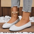 thumbnail image 1 of BRGZLK Women's Shoes Pointed Toe Flats Casual Versatile Driving Shoes Round Toe Backed Comfortable Soft-Soled Slip On Loafers Low Heels Dressy Shoes White 7, 1 of 5