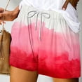 thumbnail image 1 of BRGZLK Women's Ultra-Soft Athletic Shorts Summer Trendy Tie Dyeprint Lace Up Elastic Jogger Sports Casual Shorts with Pocket Red XXL, 1 of 5