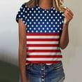 thumbnail image 1 of BRGZLK Womens 4Th Of July T-Shirts Trendy Independence Day Flag Print Tee Loose Round Neck Short Sleeves Novelty Holiday Shirt Multicolor XXXXXL, 1 of 4
