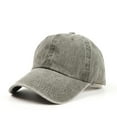 thumbnail image 1 of BRGZLK Womens Baseball Cap Soft Crown Versatile Retro Washed Adjustable Denim Cap for Golf Travel or Daily Wear Army Green Free Size, 1 of 3