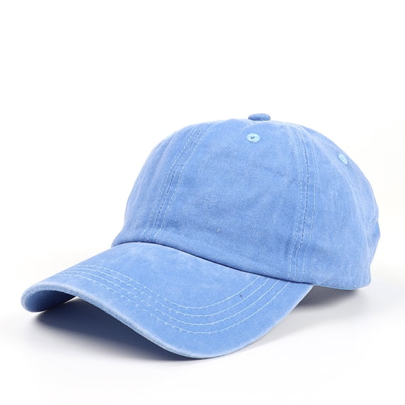 BRGZLK Womens Baseball Cap Soft Crown Versatile Retro Washed Adjustable Denim Cap for Golf Travel or Daily Wear Light Blue Free Size