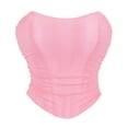 thumbnail image 1 of BRGZLK Womens Corset Tops Summer Solid Color Bust Support Tummy Control Going Out Strapless Bustier Shapewear Top for Party Pink S, 1 of 6