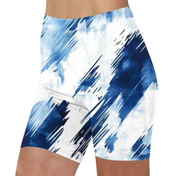 BRGZLK Womens Leggings Shorts Elastic Exercise Workout Yoga Shorts Half Pants Fashion Tie-Dye Yoga Pants Multicolor XL