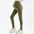 thumbnail image 1 of BRGZLK Womens Maternity Leggings Solid Color Casual Fashion Belly Support Yoga Sport Pants Soft Comfy Breathable Workout Activewear Pregnancy Clothes Army Green L, 1 of 5