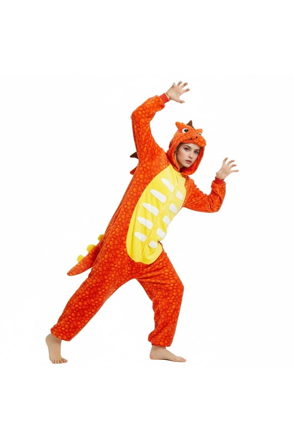 Womens Onesie Homewear Unisex Animal Onesies for Adults Cute Fuzzy Warm Jumpsuit Cosplay Suit for Women and Men Red M