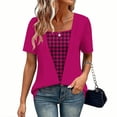 thumbnail image 1 of BRGZLK Womens Short Sleeve Shirts Summer Tops Trendy Blouses Casual T Shirts Beach Vacation Clothes, 1 of 5
